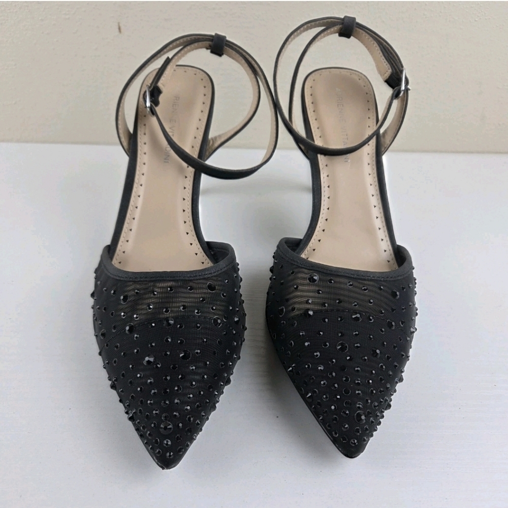 Adrienne‎ Vittadini Shoes Nerve 1 Embellished Pumps Heels Size 10 M Black - Picture 3 of 8